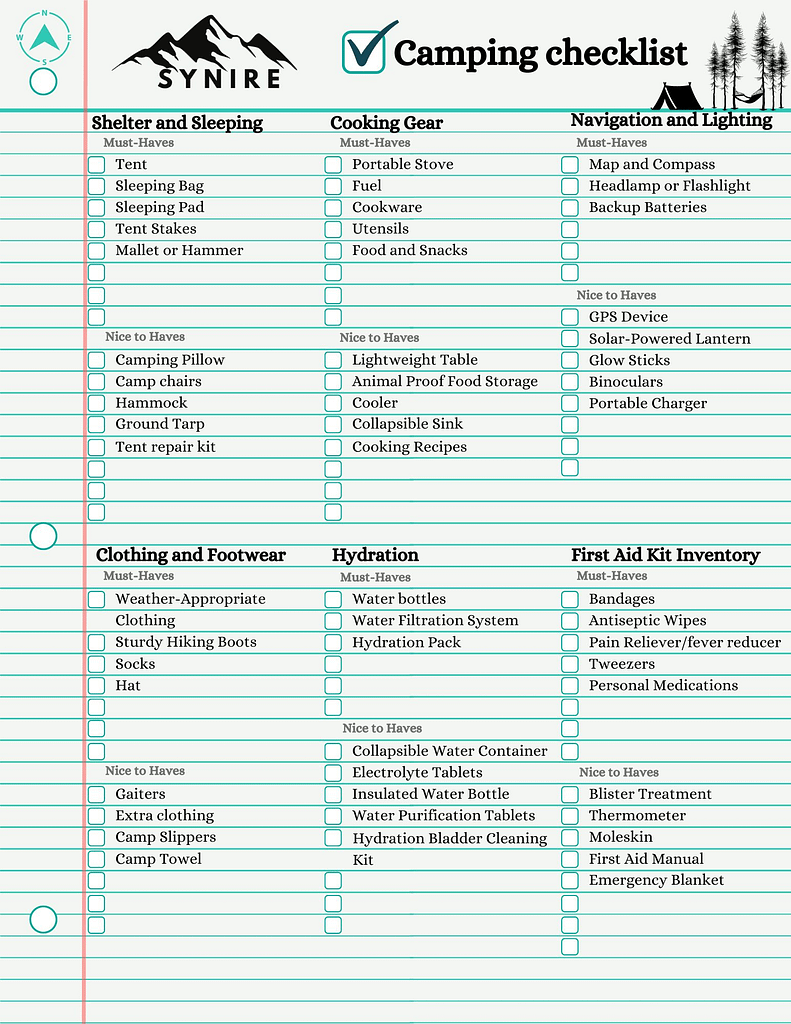 Ultimate Camping Checklist: Essential Gear and Items for Your Outdoor ...